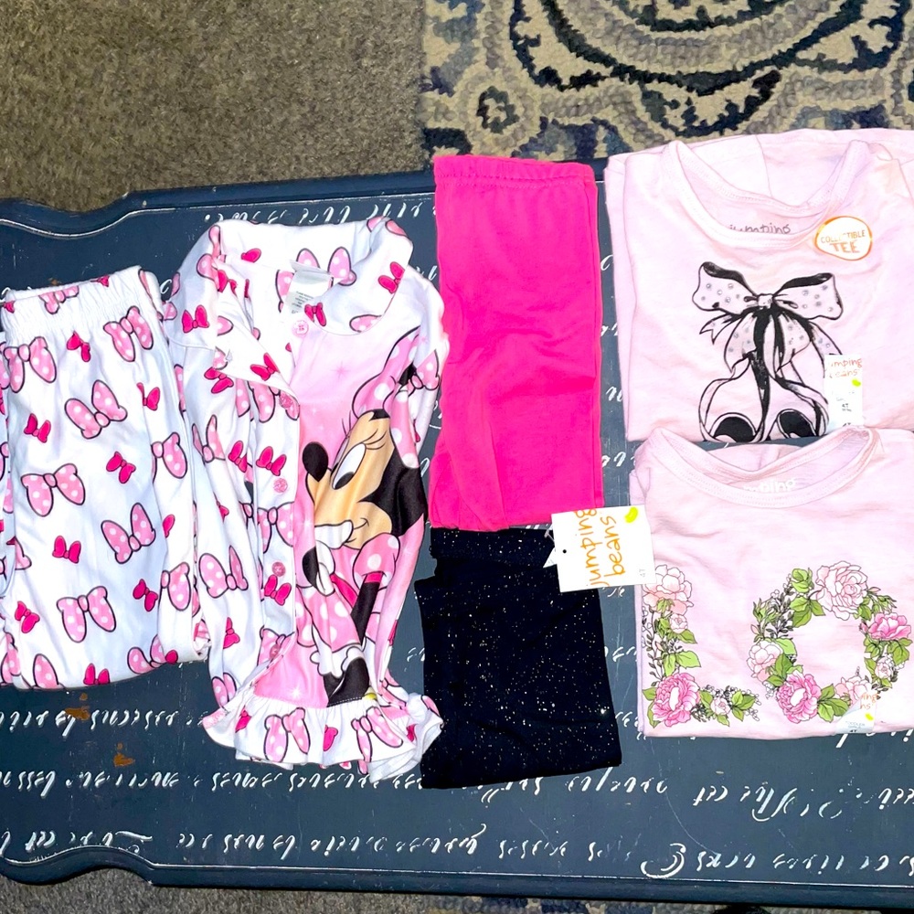 Girls 4T Longsleeves/Leggings/Pjs Bundle NWT